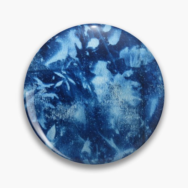 Item preview, Backyard Garden cyanotype #2 on raw natural silk designed and sold by ChillonLeachArt.