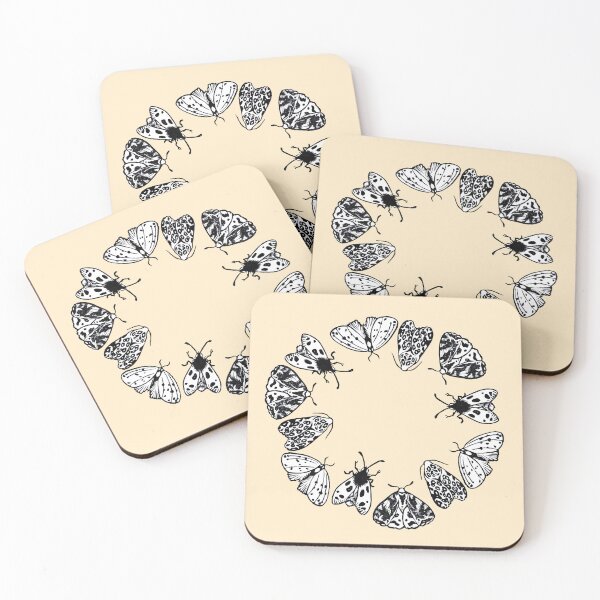 Item preview, Moth Lino Print Design designed and sold by AnitasArtStore.