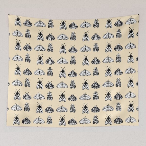 Item preview, Moth Lino Print Design designed and sold by AnitasArtStore.