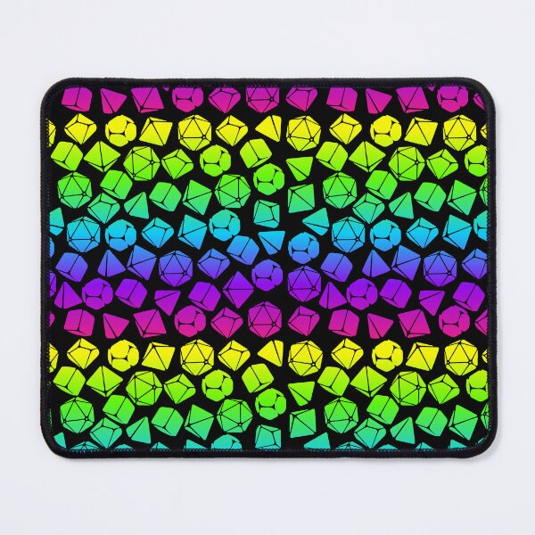 Item preview, D&D Dice Pattern Neon Rainbow Gradient for Dungeons & Dragons designed and sold by sunburstrpg.