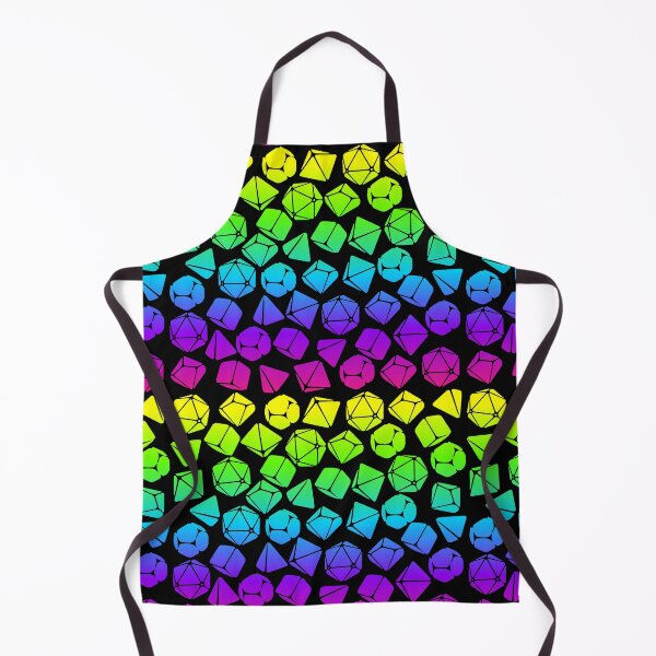 Item preview, D&D Dice Pattern Neon Rainbow Gradient for Dungeons & Dragons designed and sold by sunburstrpg.