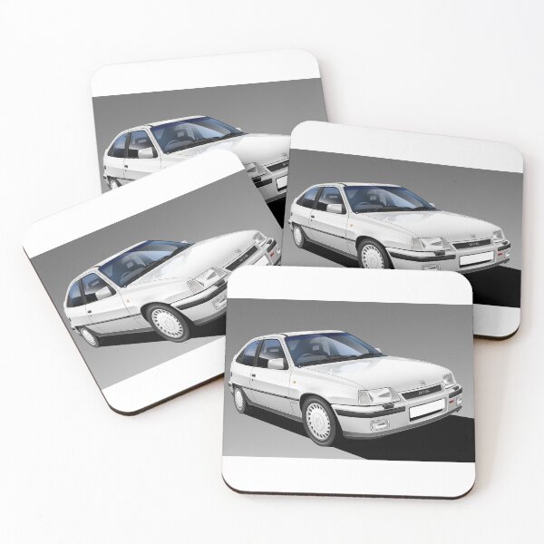 Item preview, Vaux.hall Ast.ra GTE Classic Car (blanco) Ilustración designed and sold by RJWautographics.