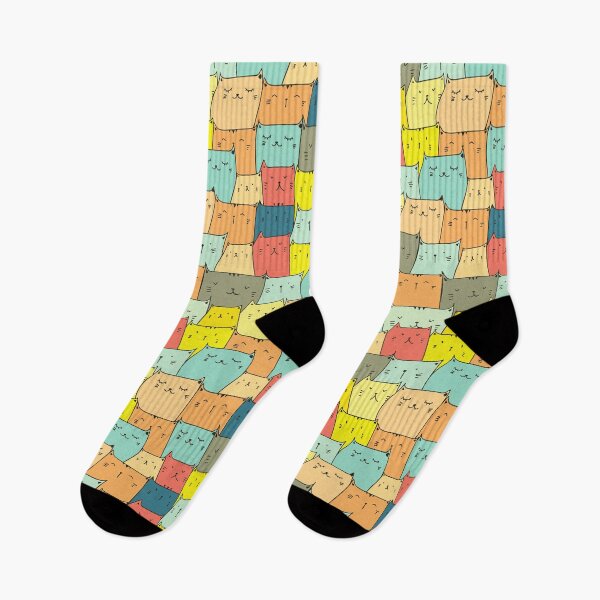Item preview, Colorful Cats Pattern designed and sold by Caregiverology.