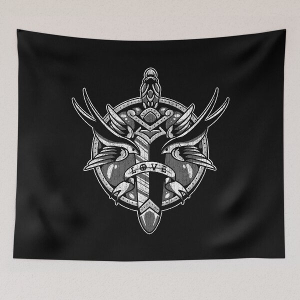 Item preview, Swallows & Dagger, Old School, Neo Traditional Style Love Tattoo Design designed and sold by Proverbial Wisdom Design.
