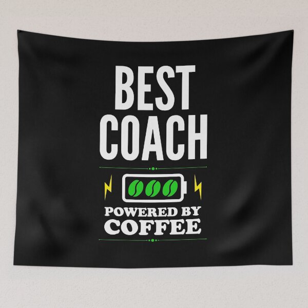 Artikelvorschau, Bester Coach Powered By Coffee für Coach entworfen und verkauft von SVPOD.