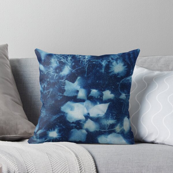 Item preview, Backyard Garden cyanotype #3 on raw natural silk designed and sold by ChillonLeachArt.
