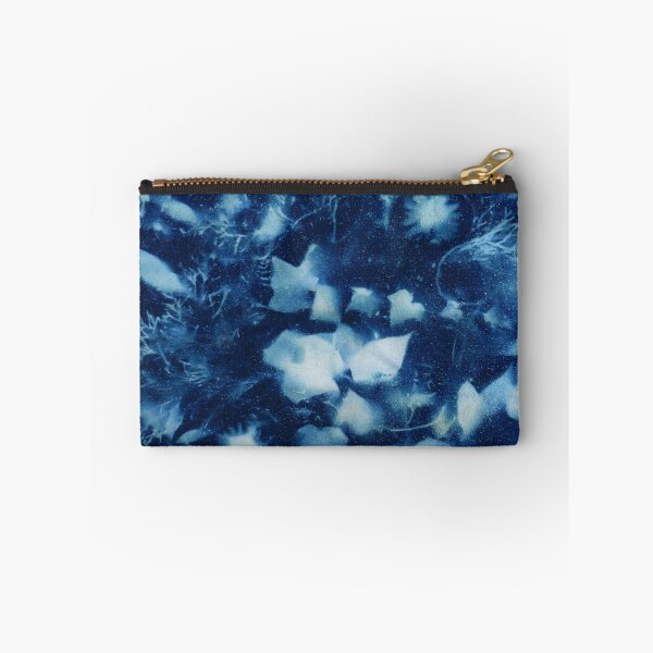 Item preview, Backyard Garden cyanotype #3 on raw natural silk designed and sold by ChillonLeachArt.