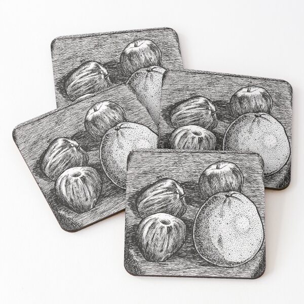 Item preview, Large orange with three apples. Pen on 29.7x21cm paper designed and sold by crowleyronan123.