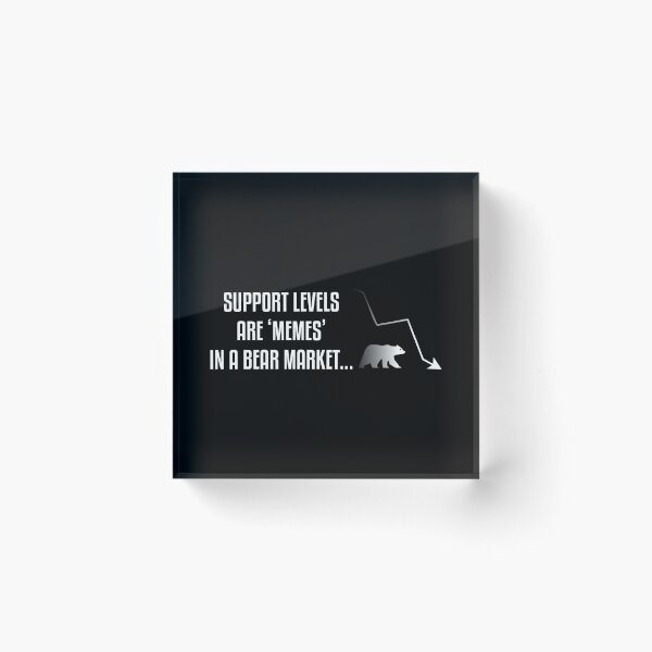 Item preview, Support levels are ‘memes’ in a Bear Market...Quote No5 designed and sold by angelisart.