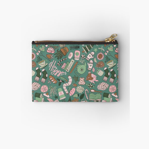 Item preview, Hygge Doodles Pattern - Pink-Mint-Brown Palette & Jade designed and sold by EcoElsa.