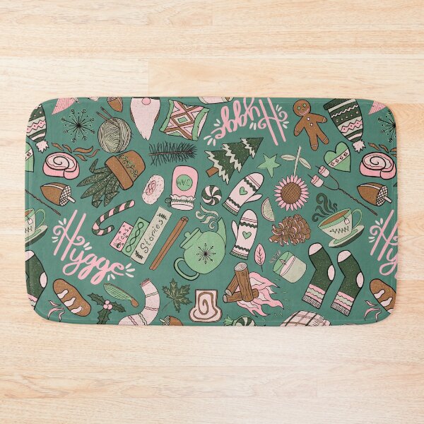 Item preview, Hygge Doodles Pattern - Pink-Mint-Brown Palette & Jade designed and sold by EcoElsa.