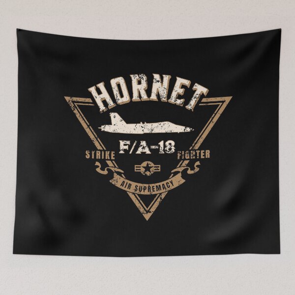 Item preview, F/A-18 Hornet Strike Fighter Jet Aircraft Distressed Design designed and sold by hobrath.