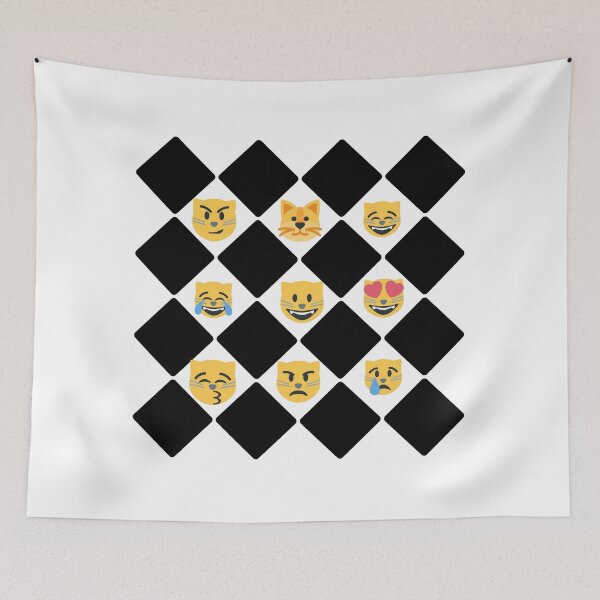 Item preview, Cat emoji pattern designed and sold by Soft Strength Studio.
