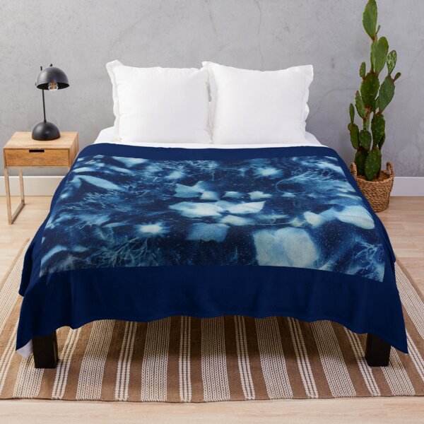 Item preview, Backyard Garden cyanotype #3 on raw natural silk designed and sold by ChillonLeachArt.