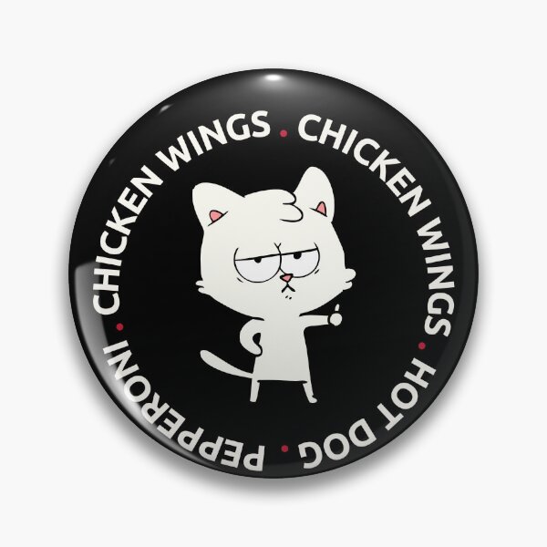 Item preview, Hungry Funny Cat - Chicken Wings Chicken, Wings, Hot Dog , Pepperoni designed and sold by CircaModern.