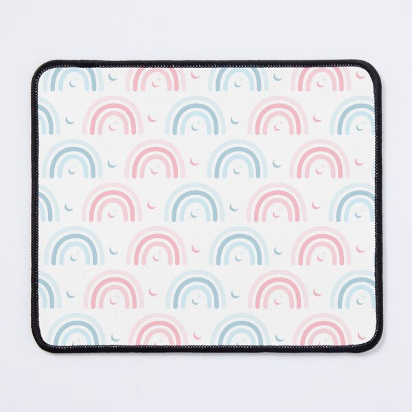 Item preview, Boho Rainbow Pattern Dusty Pink Blue Moon and Stars Dreamy designed and sold by lovelyvibezzzz.