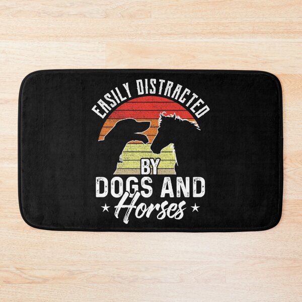 Item preview, Easily Distracted By Dogs And Horses - Horse and Dog Lover, Retro Sunset designed and sold by SimplyDeals.