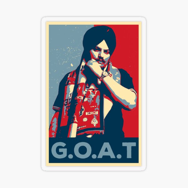 Goat Sidhu Moose Wala Transparent Sticker