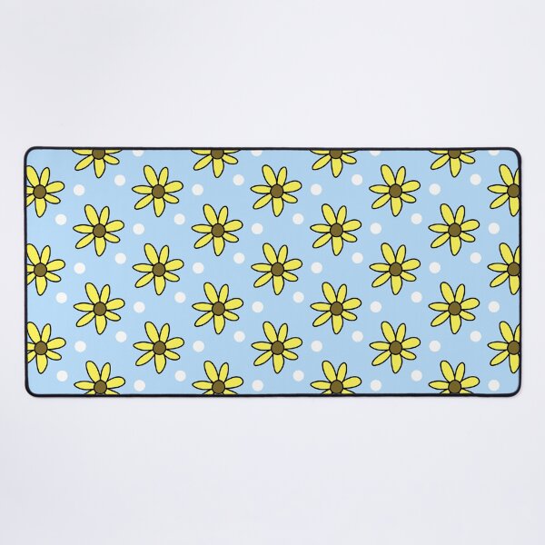 Item preview, Cute Yellow Sunflowers with a Pastel Blue and White Polka Dot Backdrop, made by EndlessEmporium designed and sold by EndlessEmporium.