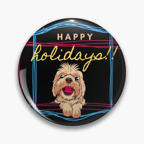 Item preview, I wish you happy holidays! Funny Yorkshire terrier dog on holidays designed and sold by tessinova.