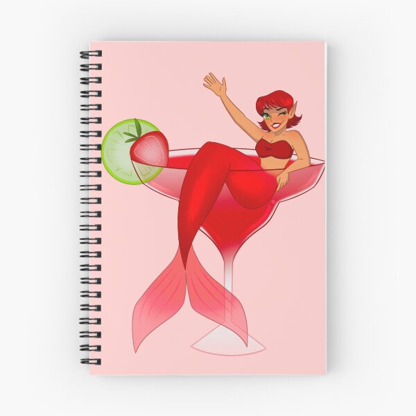 Item preview, Strawberry Daiquiri Cocktail Mermaid designed and sold by Berridraws.