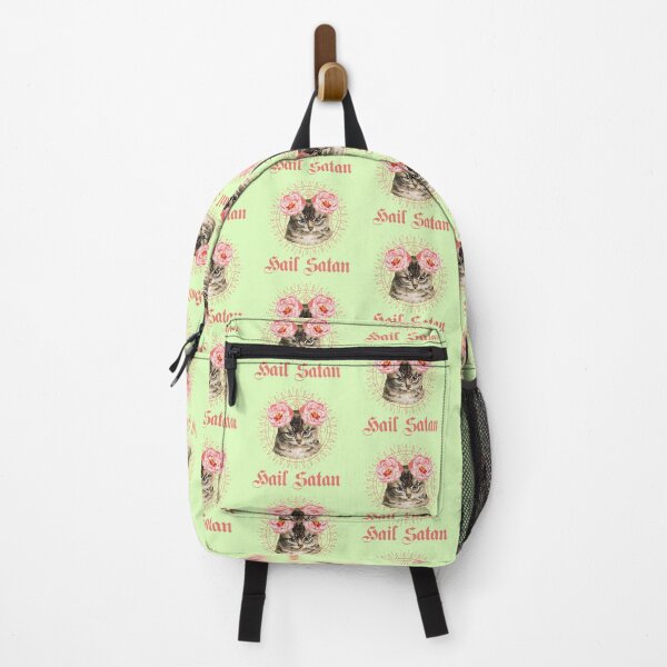 Item preview, Hail Satan Cute Floral Spring Kitty designed and sold by BetterDaze.