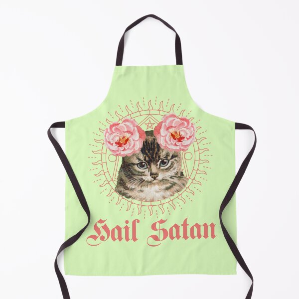 Item preview, Hail Satan Cute Floral Spring Kitty designed and sold by BetterDaze.