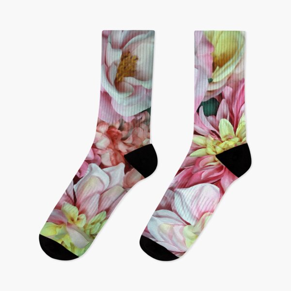 Item preview, Look Close Pink Yellow Hat Floral Bouquet designed and sold by BGGretchen.