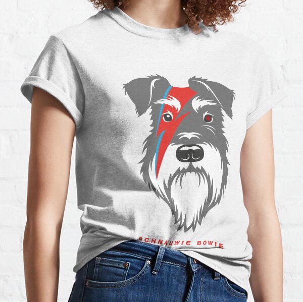 Schnauwie Bowie Salt & Pepper dog face Classic T-Shirt