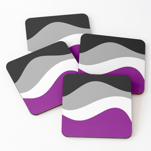 Item preview, Asexual pride flag retro style wave pattern designed and sold by studiousmage.