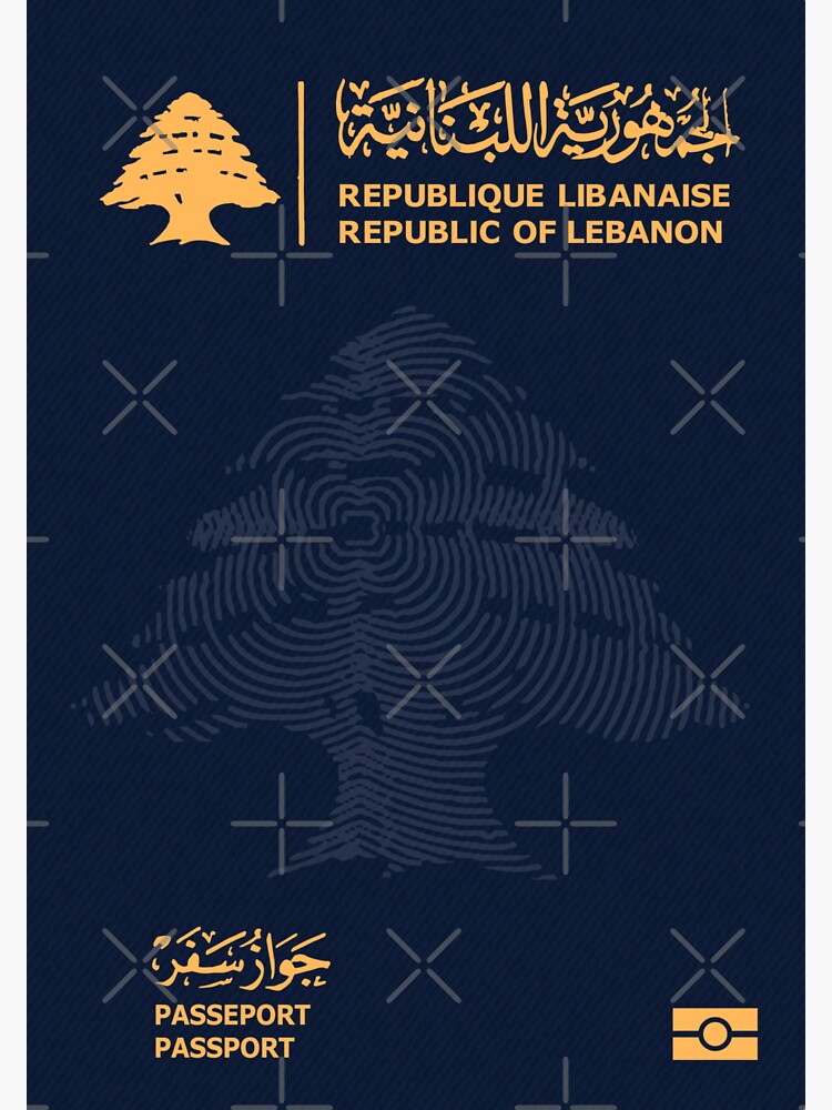 "Lebanese passport cover" Sticker for Sale by JDWalkerco Redbubble