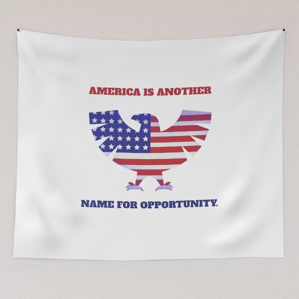 Item preview, America Is Another Name For Opportunity, USA patriot, stars and stripes designed and sold by InsultTees.