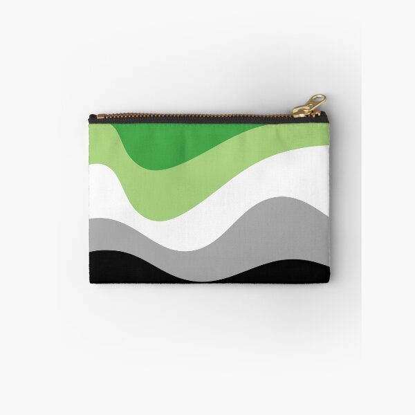 Item preview, Aromantic pride flag retro style wave pattern designed and sold by studiousmage.