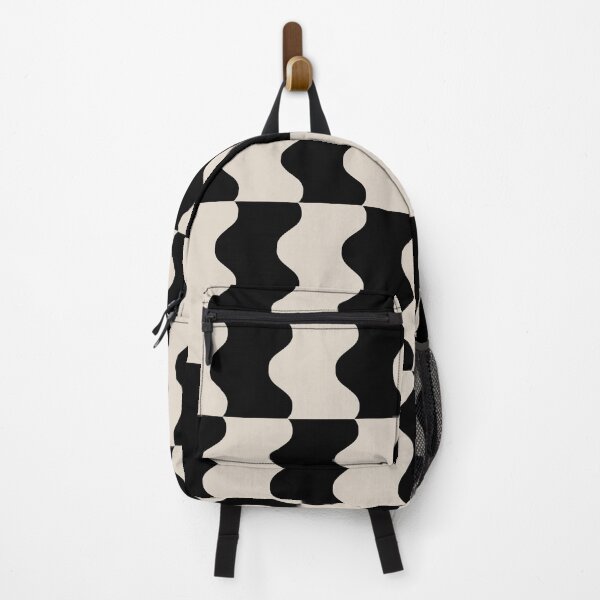 Item preview, Electric Zig Zag Pattern 824 Black and Linen White designed and sold by tonymagnerart.