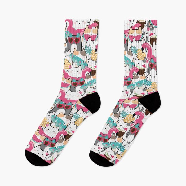 Item preview, Tropical Summer Kitties designed and sold by Pink Pineapple Works.
