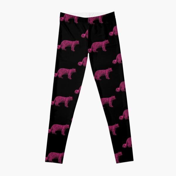 Hot Pink Leopard Leggings for Sale