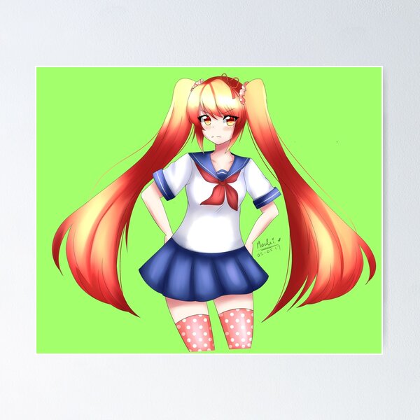 Casual Osana Najimi - Yandere Simulator Fanart Art Board Print for Sale by  Celine Aves