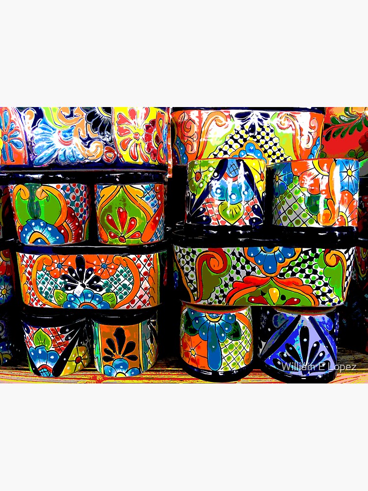 "Talavera Pottery Tubs & Pots" Sticker for Sale by Scotty1965 Redbubble