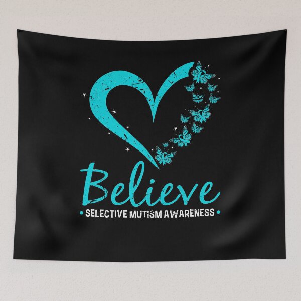 Item preview, Believe Selective Mutism Awareness Teal Ribbon Anxiety designed and sold by Sinful Charm.