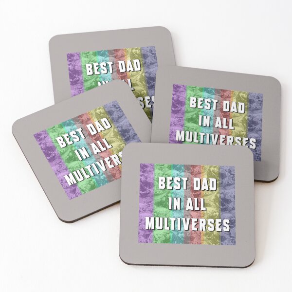 Item preview, Best Dad in all Multiverses - Multi-Color Cosmic Background designed and sold by ThisNThatImages.