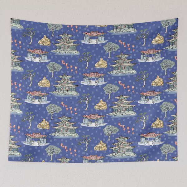 Item preview, Chinoiserie on Blue designed and sold by Sharilea.