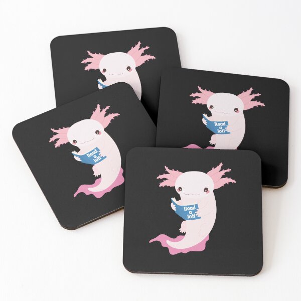 Item preview, Kawaii Axolotl Reading a Book - Read-a-lotl designed and sold by RoughShirts.