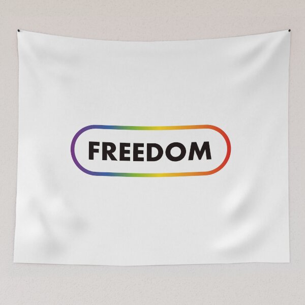 Item preview, FREEDOM gay pride  - LGBT Rainbow designed and sold by Inspirationmotivation.