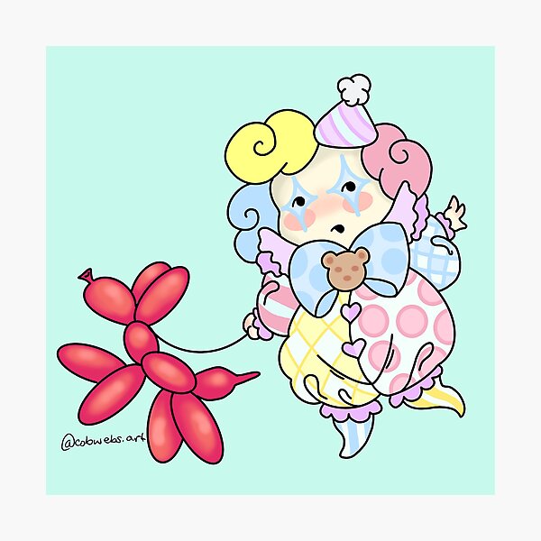 Item preview, Cute Clown designed and sold by CobwebsArt.