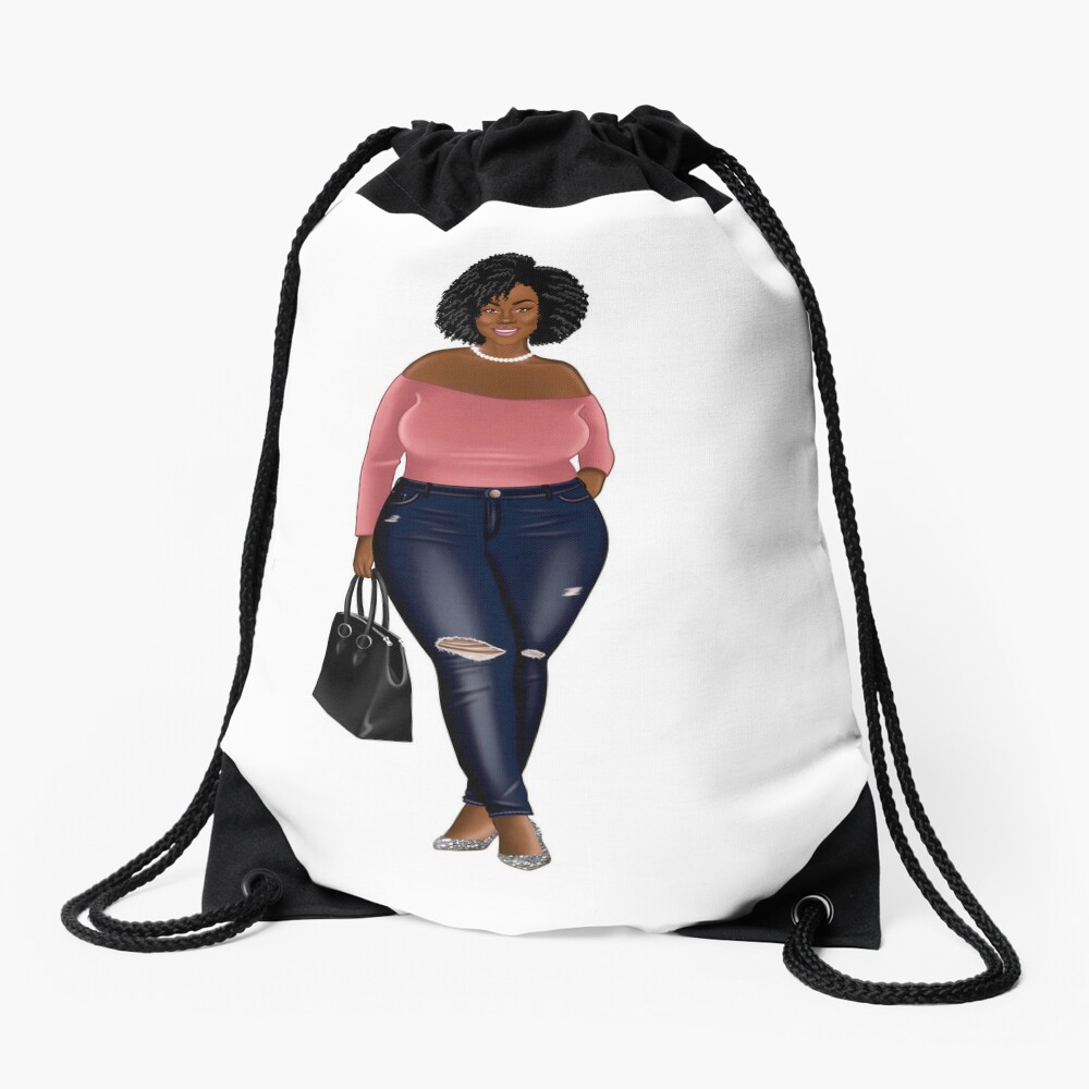 Fashion lady, lady boss, curvy girl stickers, plus size woman Art