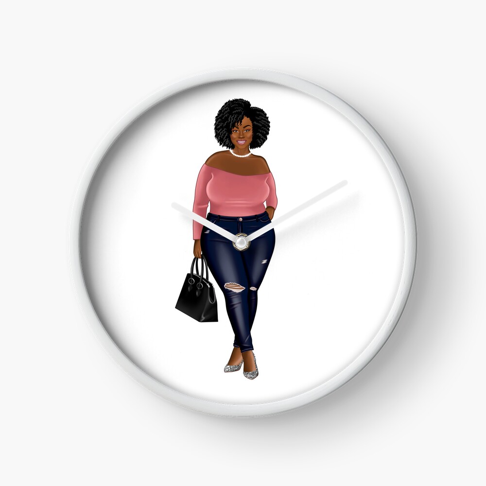 Fashion lady, lady boss, curvy girl stickers, plus size woman Art