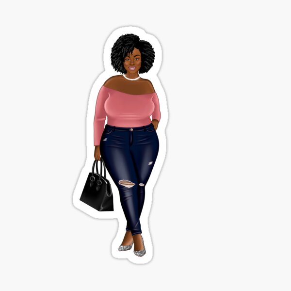 Fashion lady, lady boss, curvy girl stickers, plus size woman Art Board  Print by gabrielakrall