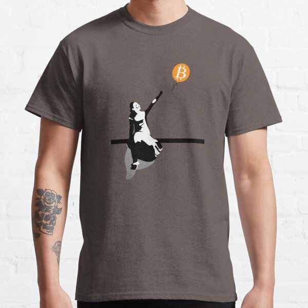 My banksy style drawing the girl grew up with btc Classic T-Shirt