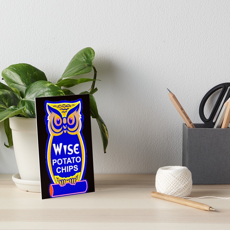 "WISE POTATO CHIPS 70S LOGO DESIGN" Art Board Print by promoboy Redbubble