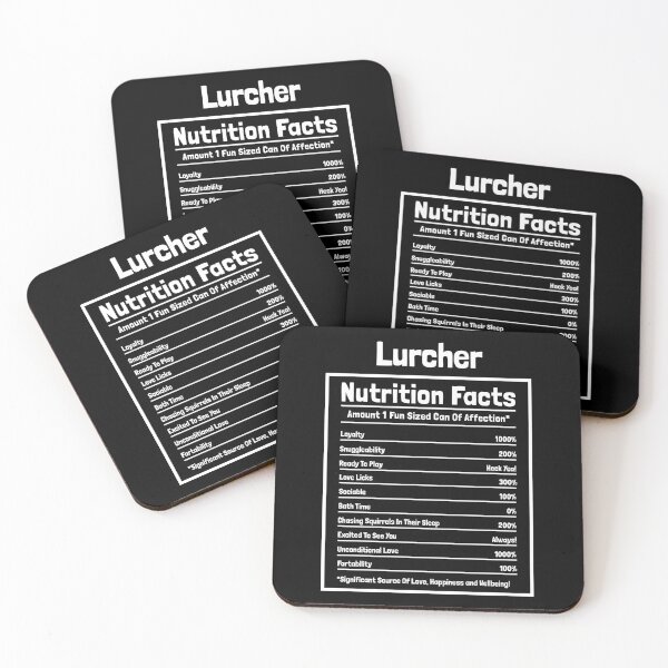 Item preview, Lurcher Nutrition Facts Funny Dog Gift designed and sold by Guarddogdrive.